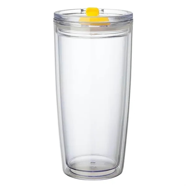 3.5" x 7.38" x 3.62" Passion 22-ounce AS plastic double-wall tumbler... from ASI 67866 Logomark/Valumark / Valumark™