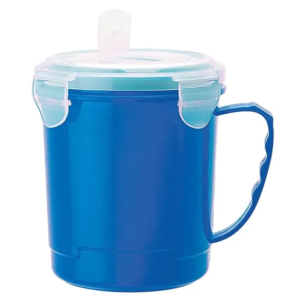 4.5" x 4.88" x 5.25" 24-ounce polypropylene soup cup with silicone... from ASI 67866 Logomark/Valumark / Valumark™