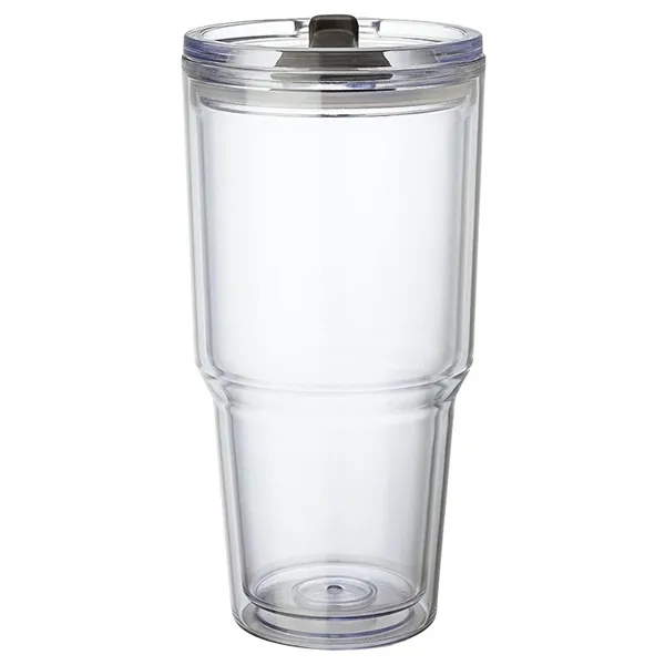 3.88" x 7.88" x 4.12" Desire 26-oz. AS plastic double-wall tumbler... from ASI 67866 Logomark/Valumark / Valumark™
