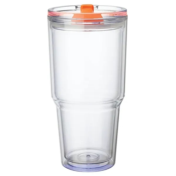 3.88" x 7.88" x 4.12" Desire 26-oz. AS plastic double-wall tumbler... from ASI 67866 Logomark/Valumark / Valumark™