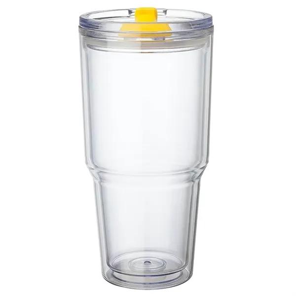 3.88" x 7.88" x 4.12" Desire 26-oz. AS plastic double-wall tumbler... from ASI 67866 Logomark/Valumark / Valumark™