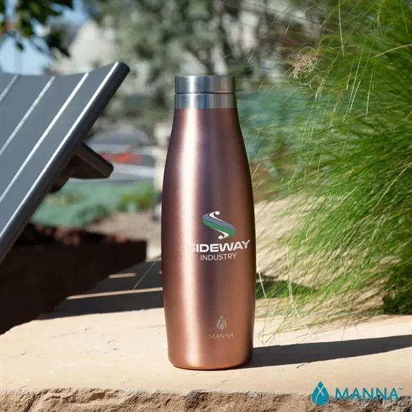 2.75" x 9.31" x 2.75" Manna Oasis 18 oz. bottle with... from ASI 67866 Logomark/Valumark