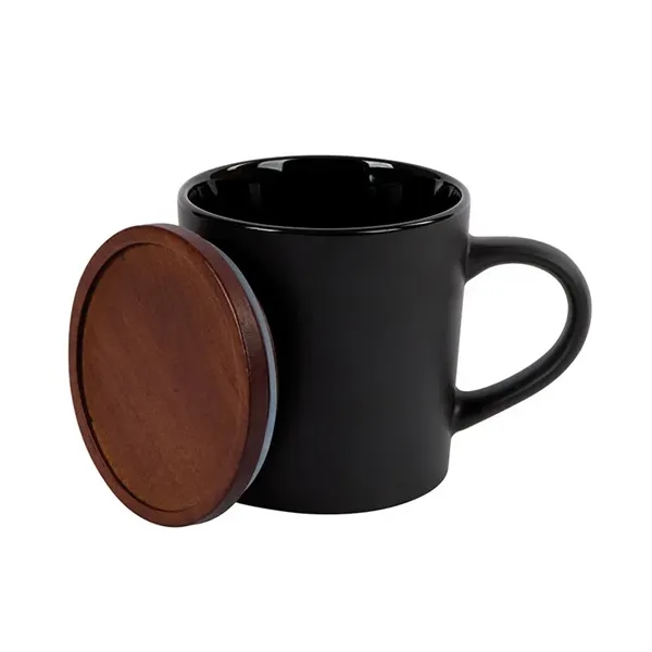 Copenhagen 16 oz. Ceramic Mug w/ Wood Lid... from ASI 67866 Logomark/Valumark