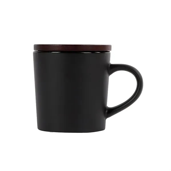 Copenhagen 16 oz. Ceramic Mug w/ Wood Lid... from ASI 67866 Logomark/Valumark