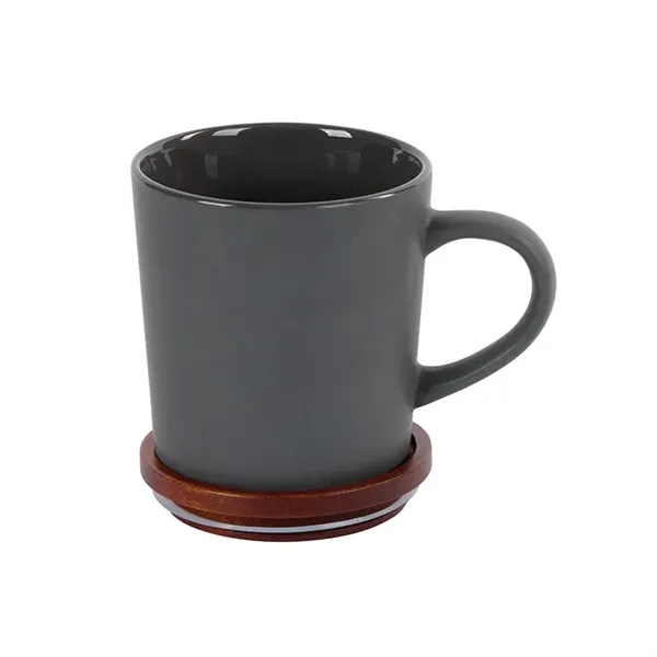 Copenhagen 16 oz. Ceramic Mug w/ Wood Lid... from ASI 67866 Logomark/Valumark