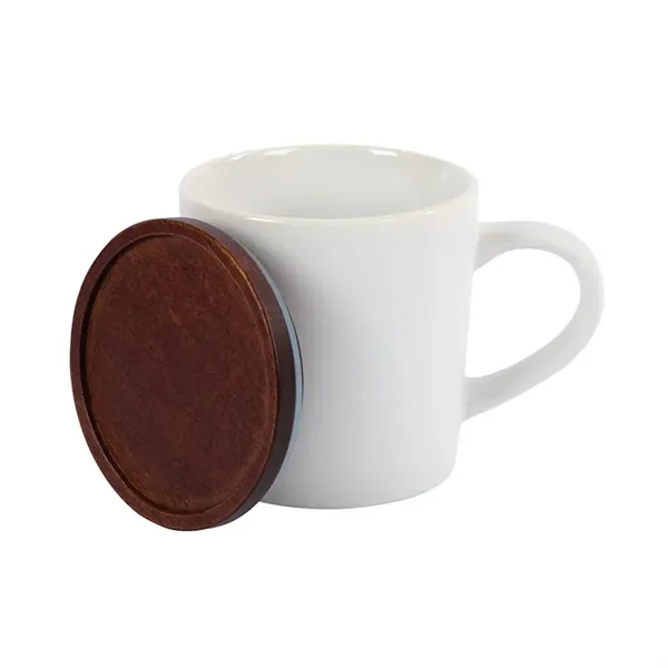 Copenhagen 16 oz. Ceramic Mug w/ Wood Lid... from ASI 67866 Logomark/Valumark
