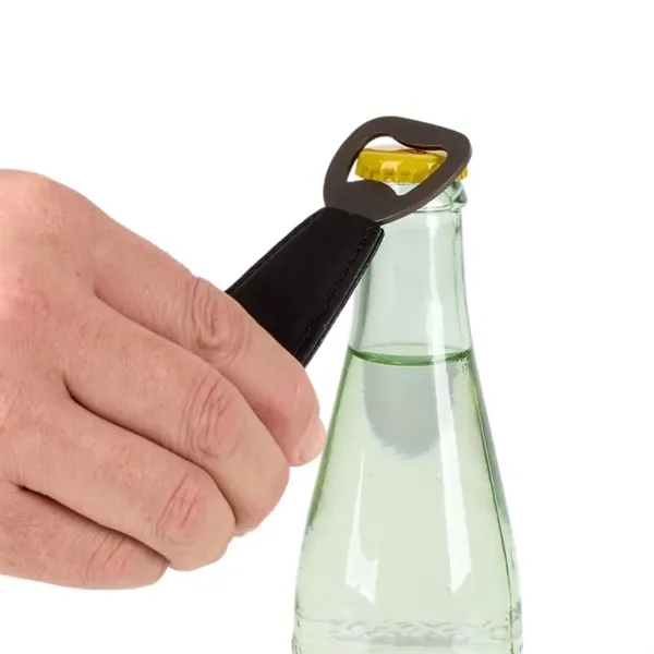 Wallace Leatherette Bottle Opener... from ASI 67866 Logomark/Valumark