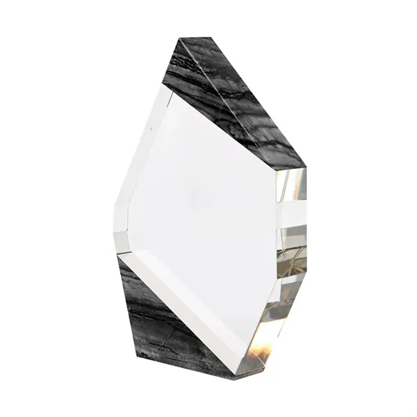 Aquila Crystal Polygon with Marble Trim... from ASI 67866 Logomark/Valumark