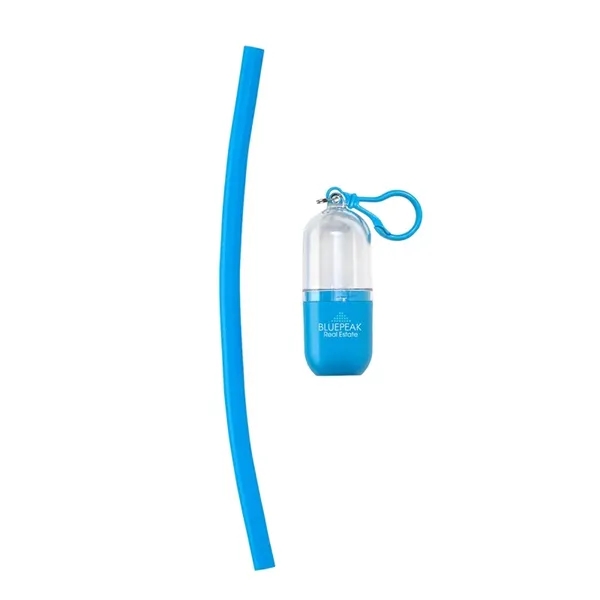 Bellini Silicone Straw in Capsule Case... from ASI 67866 Logomark/Valumark