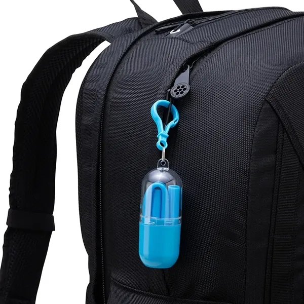 Bellini Silicone Straw in Capsule Case... from ASI 67866 Logomark/Valumark