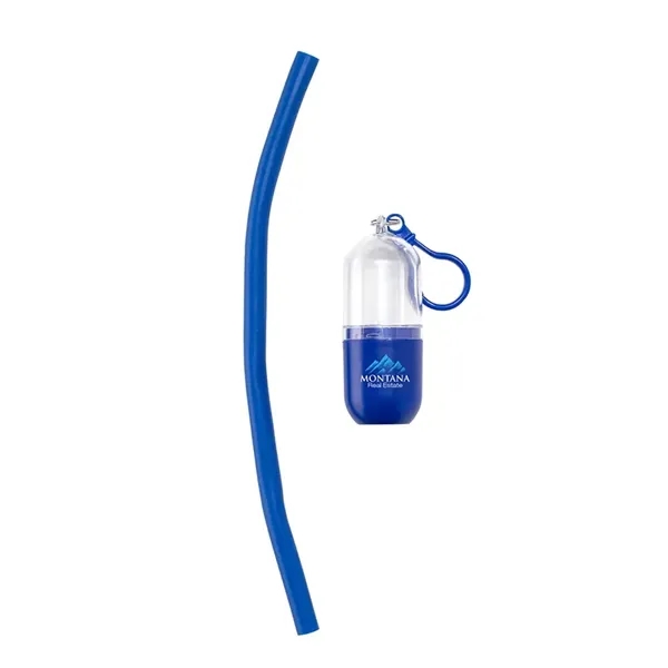 Bellini Silicone Straw in Capsule Case... from ASI 67866 Logomark/Valumark
