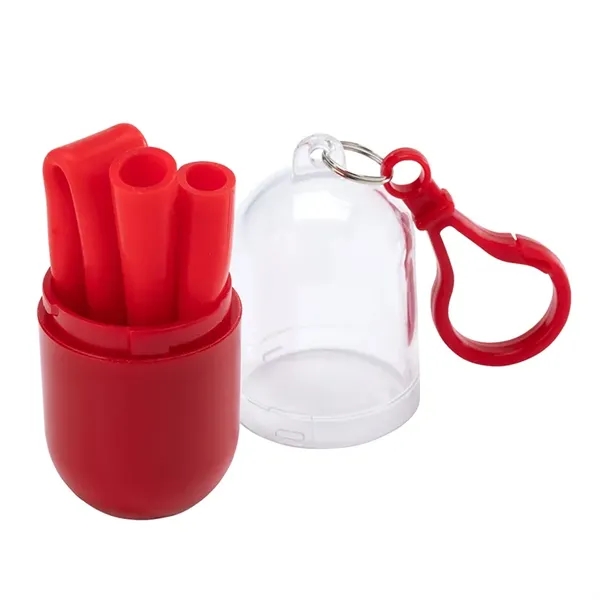 Bellini Silicone Straw in Capsule Case... from ASI 67866 Logomark/Valumark