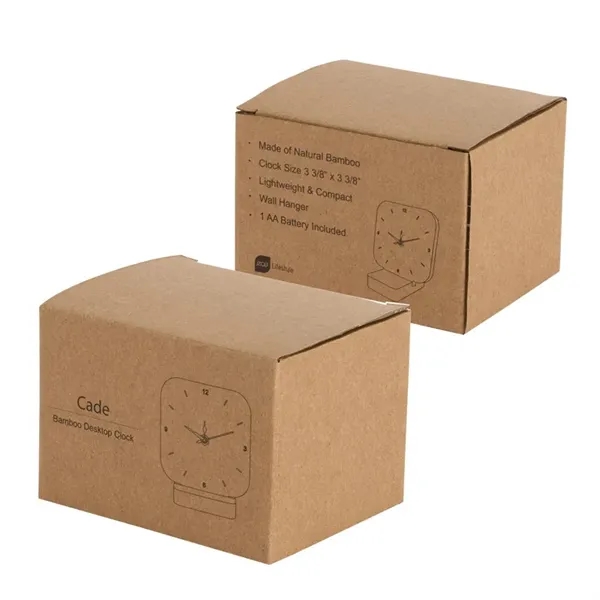 Cade Bamboo Desk Clock... from ASI 67866 Logomark/Valumark
