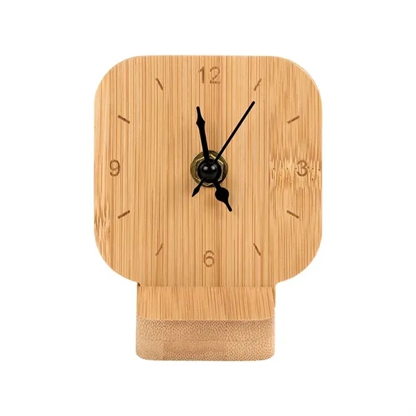 Cade Bamboo Desk Clock... from ASI 67866 Logomark/Valumark