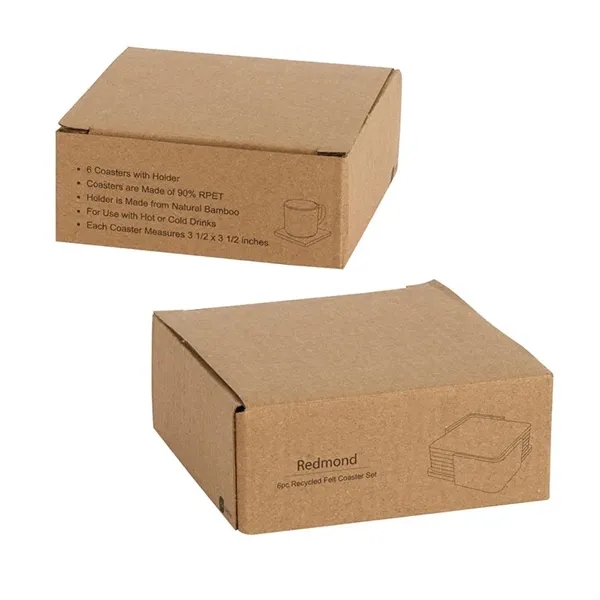 Redmond 6pc Recycled Felt Coaster Set... from ASI 67866 Logomark/Valumark