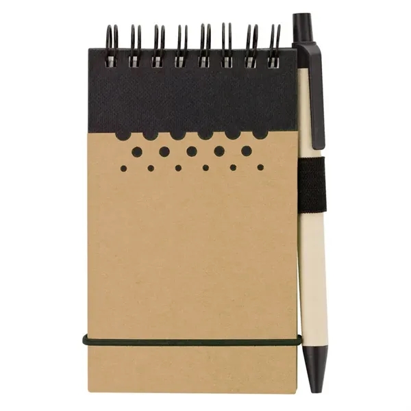 Mini hardcover jotter with dot design and matching paper pen.... from ASI 67866 Logomark/Valumark / Valumark™