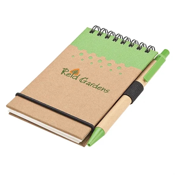 Mini hardcover jotter with dot design and matching paper pen.... from ASI 67866 Logomark/Valumark / Valumark™
