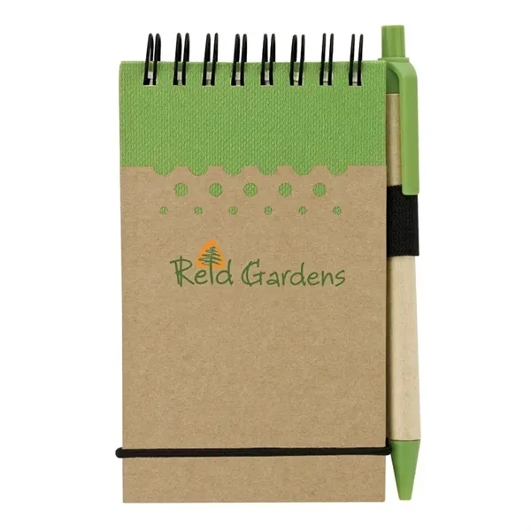 Mini hardcover jotter with dot design and matching paper pen.... from ASI 67866 Logomark/Valumark / Valumark™