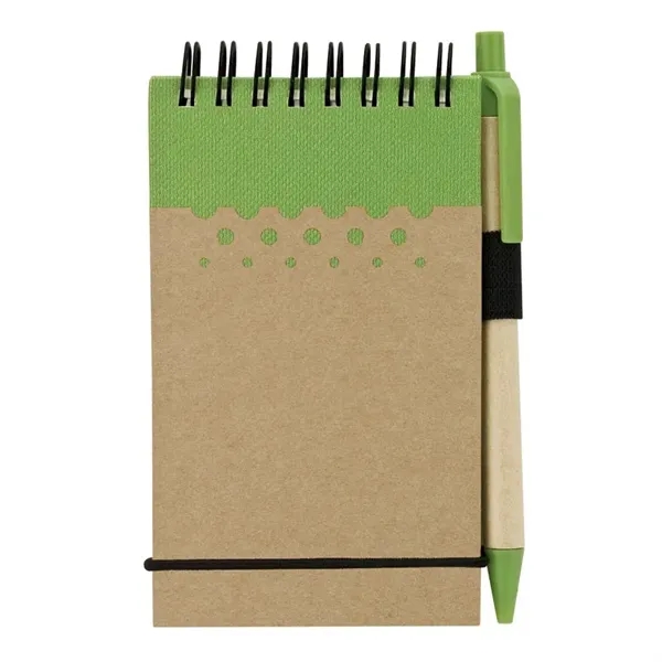 Mini hardcover jotter with dot design and matching paper pen.... from ASI 67866 Logomark/Valumark / Valumark™
