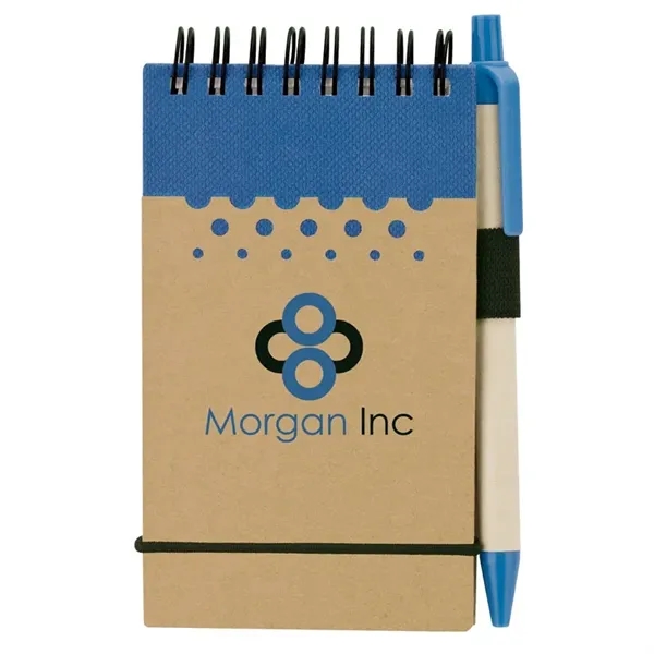 Mini hardcover jotter with dot design and matching paper pen.... from ASI 67866 Logomark/Valumark / Valumark™