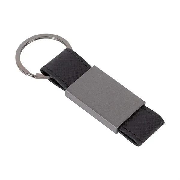 Boyd Aluminum & Leatherette Keyring... from ASI 67866 Logomark/Valumark