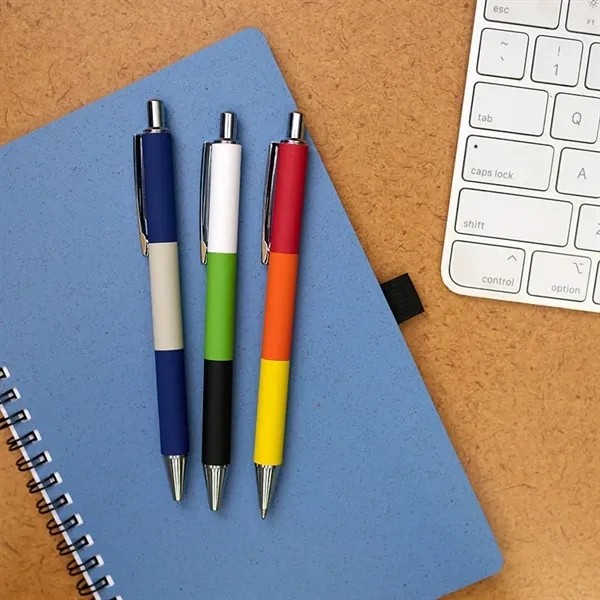 Color-Pop Plunge-Action Aluminum Ballpoint Pen... from ASI 67866 Logomark/Valumark