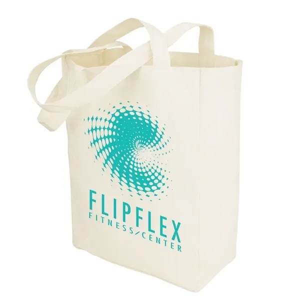 4.75" x 14" x 10.25" natural cotton canvas tote bag; includes... from ASI 67866 Logomark/Valumark / Valumark™