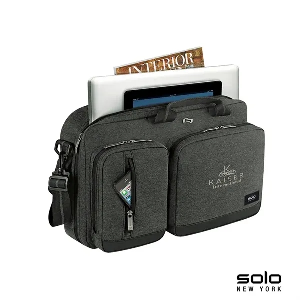 4" x 12" x 16.5" Solo Duane hybrid briefcase/backpack; includes removable/adjustable... from ASI 67866 Logomark/Valumark