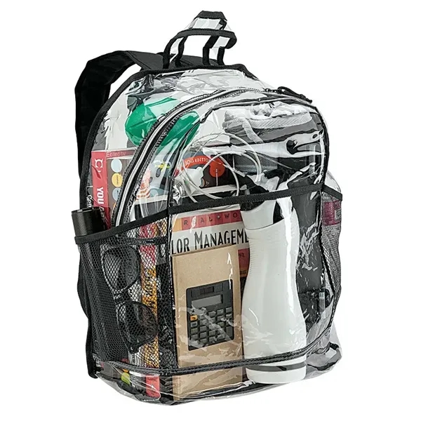 6" x 18" x 13" Havelock clear backpack with adjustable polyester... from ASI 67866 Logomark/Valumark / Valumark™