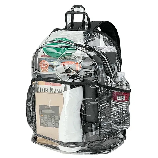 6" x 18" x 13" Havelock clear backpack with adjustable polyester... from ASI 67866 Logomark/Valumark / Valumark™