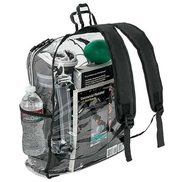 6" x 18" x 13" Havelock clear backpack with adjustable polyester... from ASI 67866 Logomark/Valumark / Valumark™