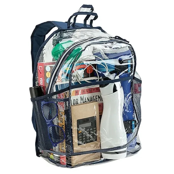 6" x 18" x 13" Havelock clear backpack with adjustable polyester... from ASI 67866 Logomark/Valumark / Valumark™