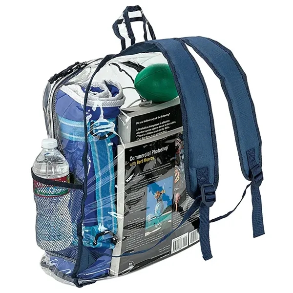 6" x 18" x 13" Havelock clear backpack with adjustable polyester... from ASI 67866 Logomark/Valumark / Valumark™