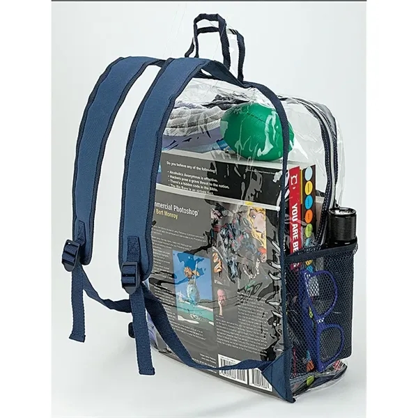 6" x 18" x 13" Havelock clear backpack with adjustable polyester... from ASI 67866 Logomark/Valumark / Valumark™
