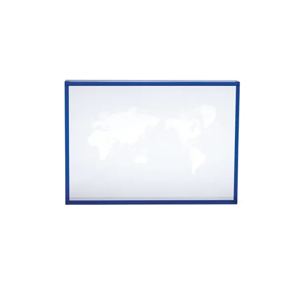 1" x 5" x 7" rectangular crystal world map.... from ASI 67866 Logomark/Valumark