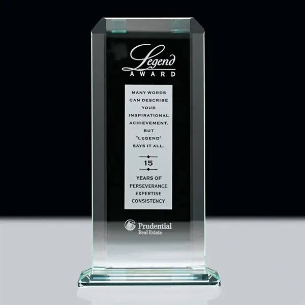 0.62" x 11" x 5" Apresenta crystal tower award with base.... from ASI 67866 Logomark/Valumark