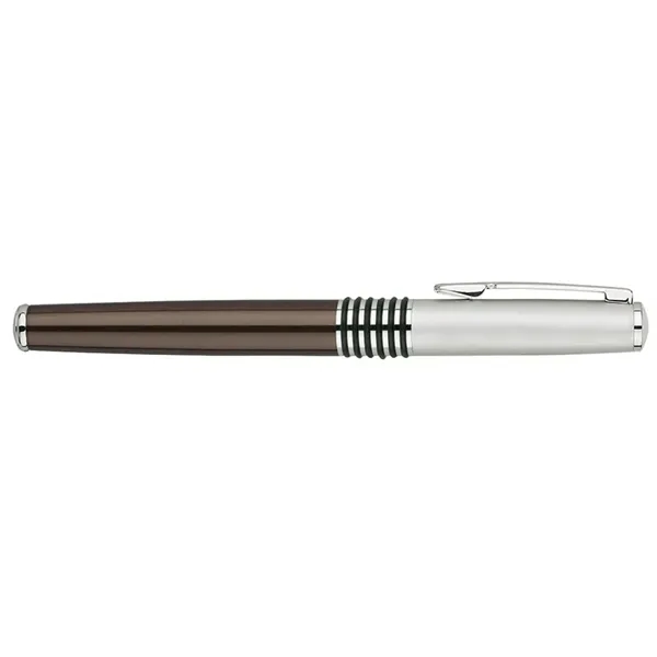 Rollerball pen with pull-off cap, solid brass cap and barrel and... from ASI 67866 Logomark/Valumark