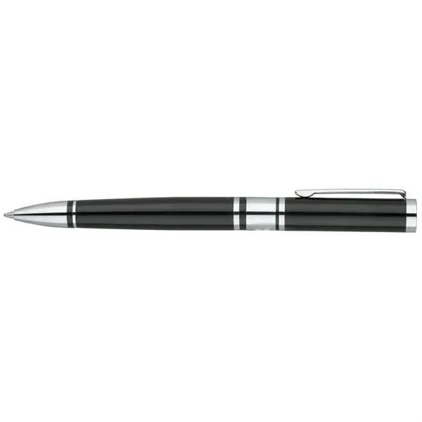 Twist action ballpoint pen with sharp, clean design and sold brass... from ASI 67866 Logomark/Valumark