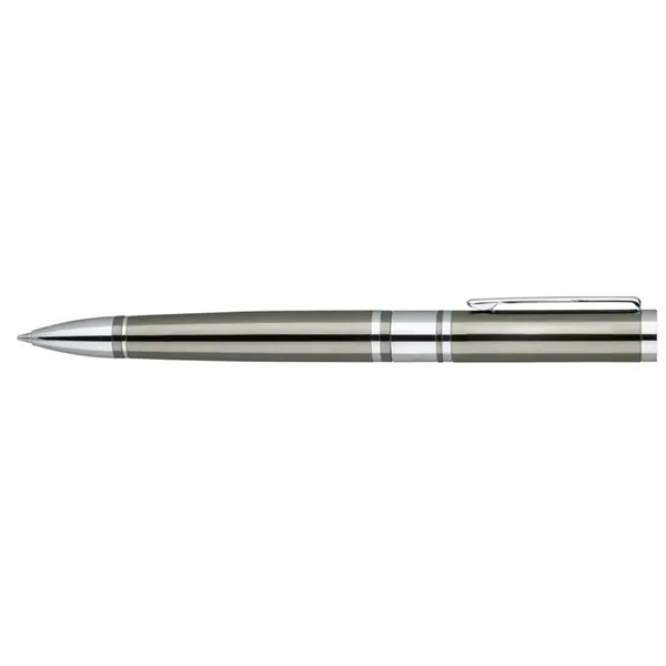 Twist action ballpoint pen with sharp, clean design and sold brass... from ASI 67866 Logomark/Valumark