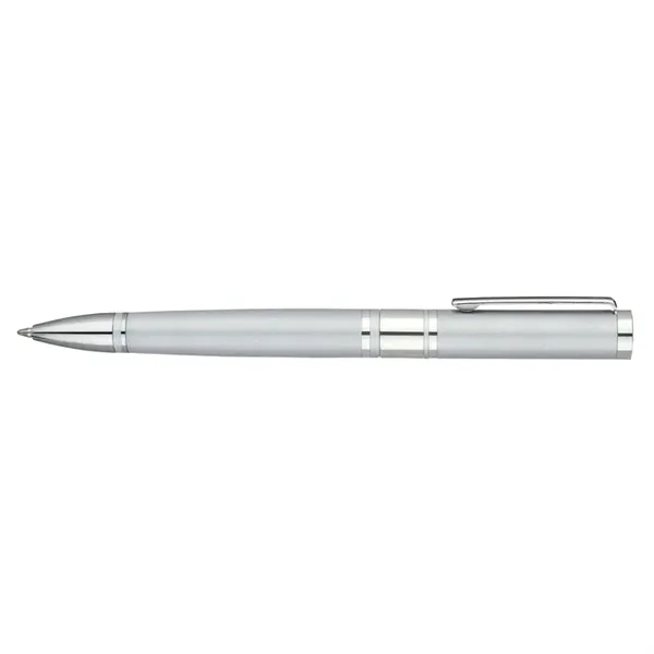 Twist action ballpoint pen with sharp, clean design and sold brass... from ASI 67866 Logomark/Valumark