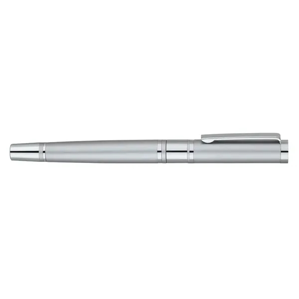 Rollerball pen with cap-off design, sharp, clean design and solid brass... from ASI 67866 Logomark/Valumark
