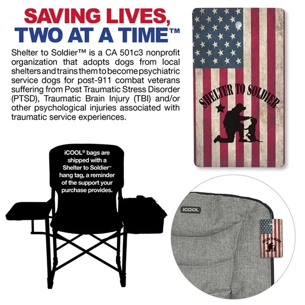 iCOOL® Twin Peaks Deluxe Camping Chair With 18-Can Cooler... from ASI 67866 Logomark/Valumark