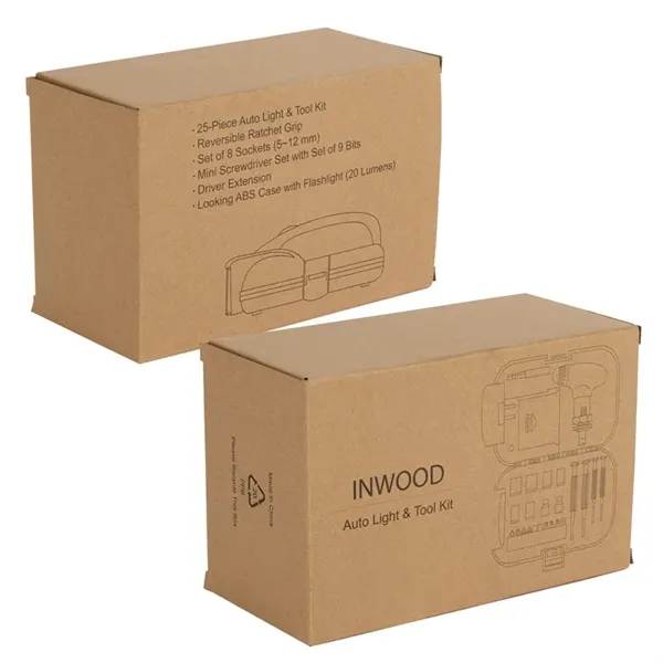 Inwood auto light and tool kit in locking ABS flashlight case.... from ASI 67866 Logomark/Valumark