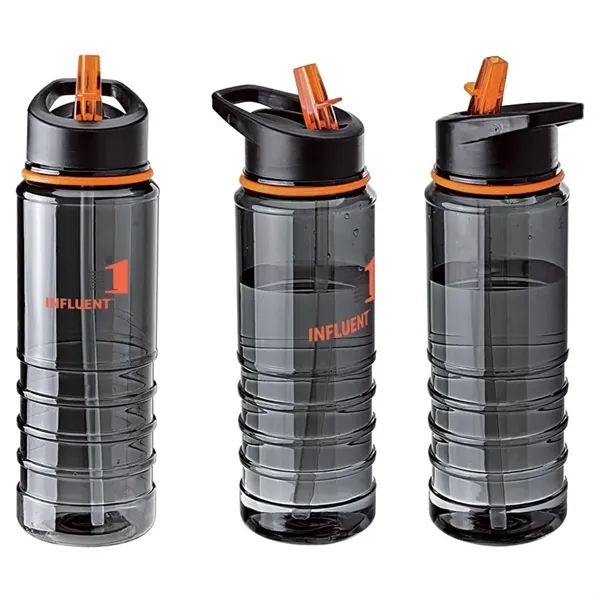 25 oz. BPA-Free Tritan water bottle with smoky body, matching color... from ASI 67866 Logomark/Valumark