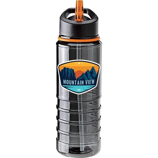 25 oz. BPA-Free Tritan water bottle with smoky body, matching color... from ASI 67866 Logomark/Valumark