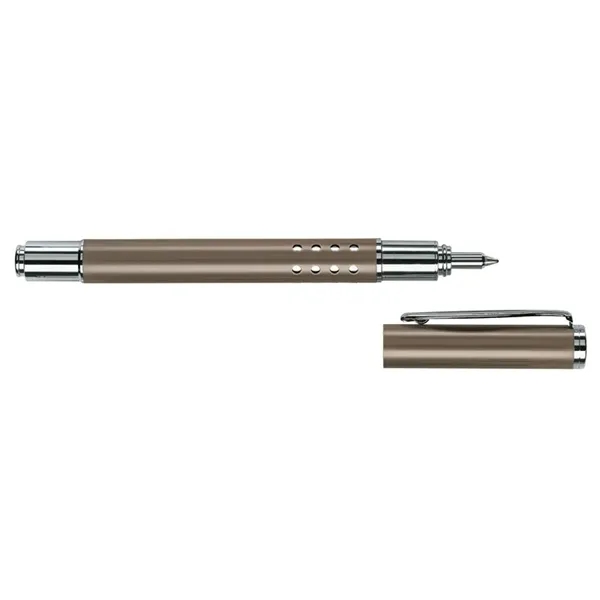 Rollerball pen with cap-off design, solid brass cap and barrel and... from ASI 67866 Logomark/Valumark