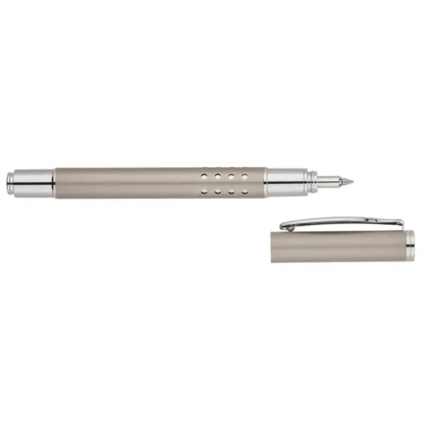 Rollerball pen with cap-off design, solid brass cap and barrel and... from ASI 67866 Logomark/Valumark