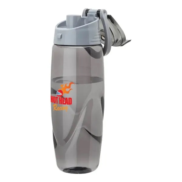 32 oz. BPA-Free Tritan water bottle with a smoky body, colored... from ASI 67866 Logomark/Valumark