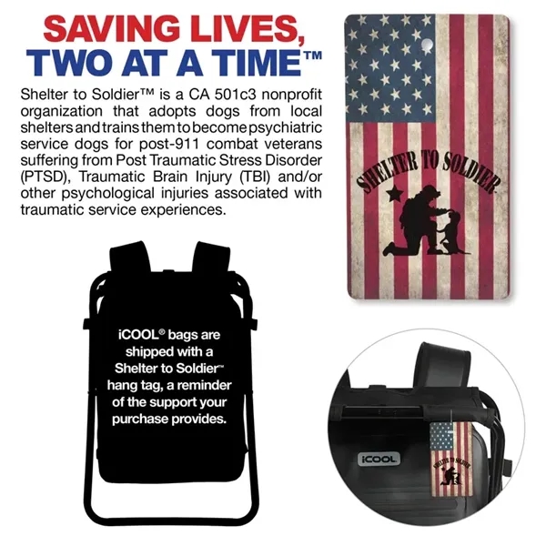 iCOOL® Teton Waterproof 20L Laptop Backpack Chair... from ASI 67866 Logomark/Valumark