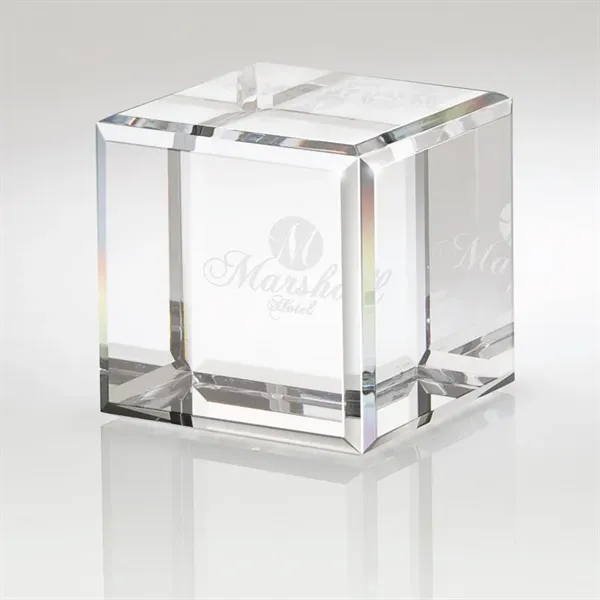 2.38" x 2.38" x 2.38" Quadrado small crystal block.... from ASI 67866 Logomark/Valumark